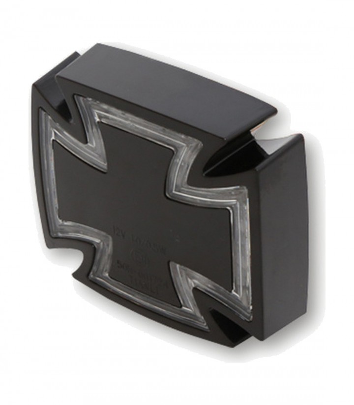 LED-Rücklicht Highsider Gothic Schwarz mit durchscheinendem Glas