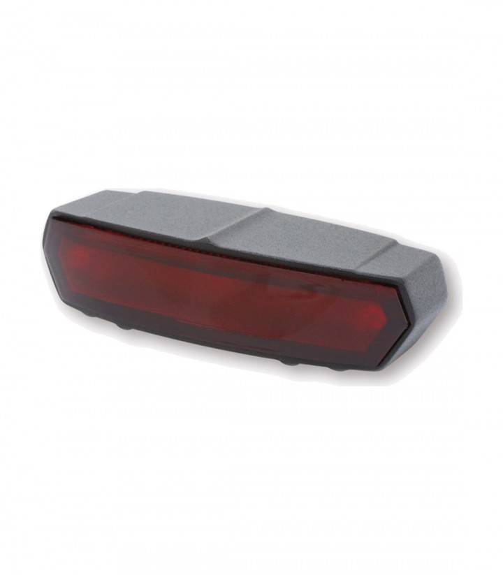 Piloto Trasero LED Highsider Light Guide Negro con Cristal Rojo