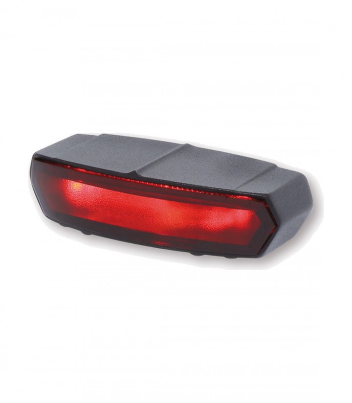 LED-Rücklicht Highsider Light Guide Schwarz mit rotem Glas
