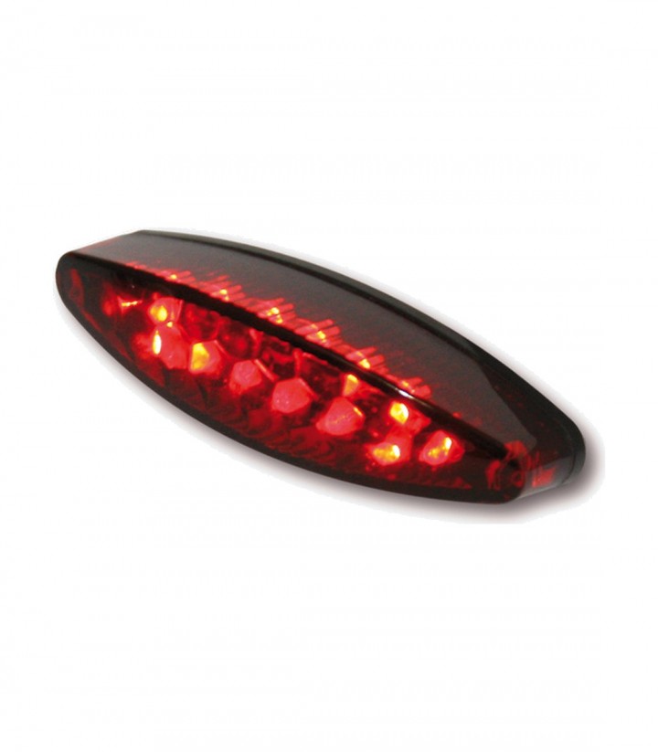 LED-Rücklicht Highsider Little Number1 mit Kennzeichenbeleuchtung Schwarz mit rotem Glas