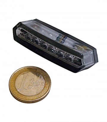 Piloto Trasero LED Highsider Malibu Negro con Cristal Ahumado