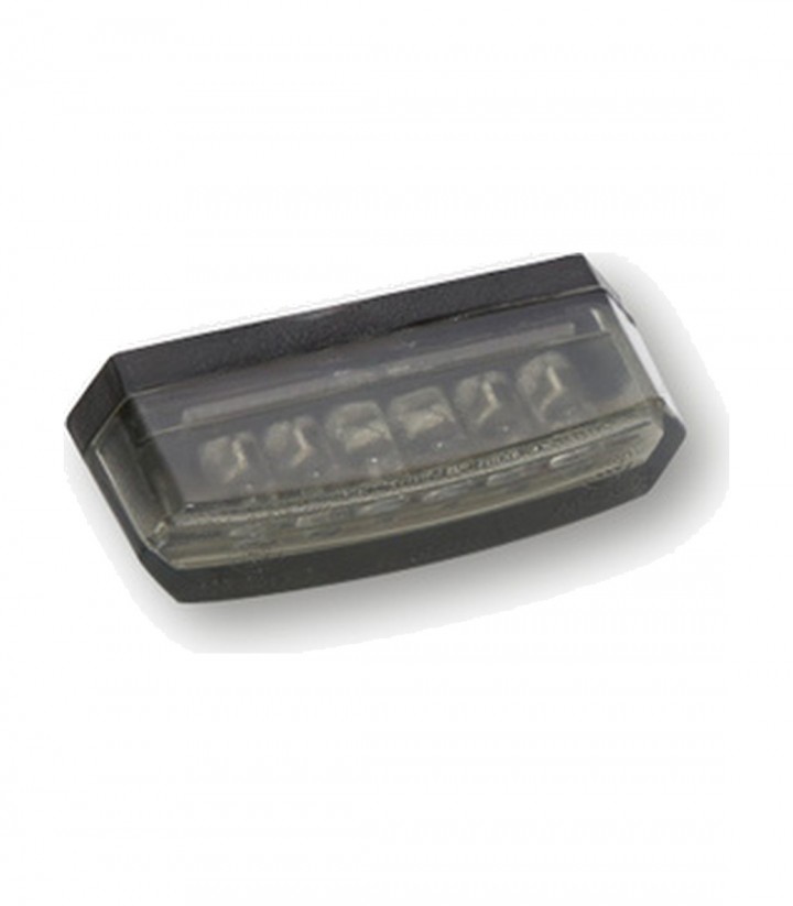 Piloto Trasero LED Highsider Malibu Negro con Cristal Ahumado