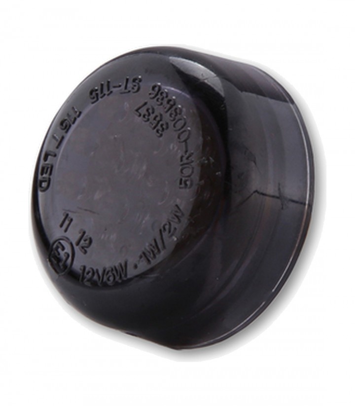 Piloto Trasero LED Highsider Micro Disc Negro con Cristal Ahumado