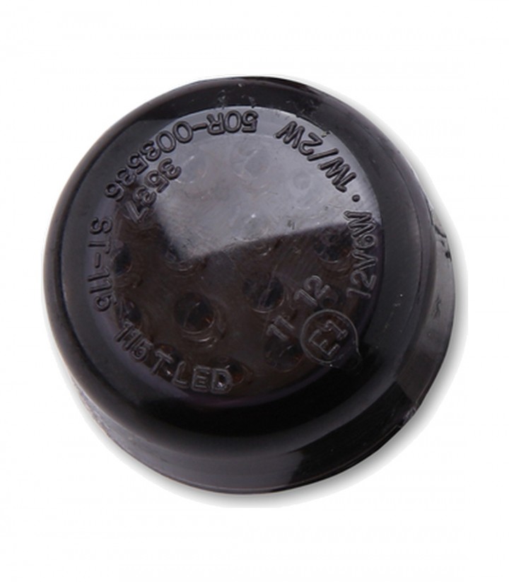 Piloto Trasero LED Highsider Micro Disc Negro con Cristal Ahumado