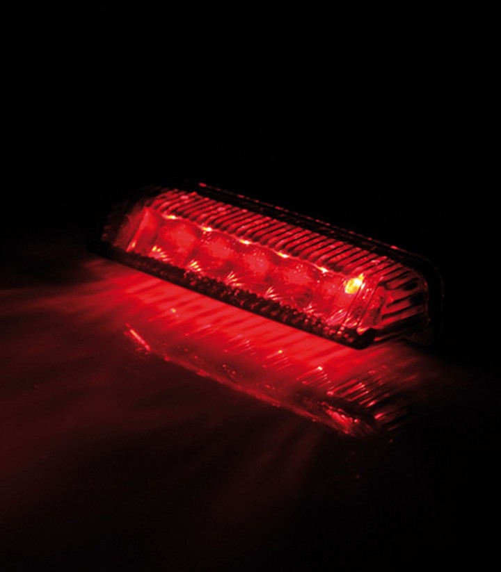 Piloto Trasero LED Highsider Mini Negro con Cristal Ahumado