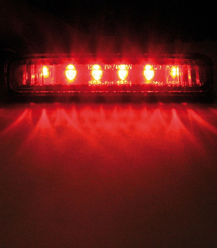 Piloto Trasero LED Highsider Mini Negro con Cristal Ahumado