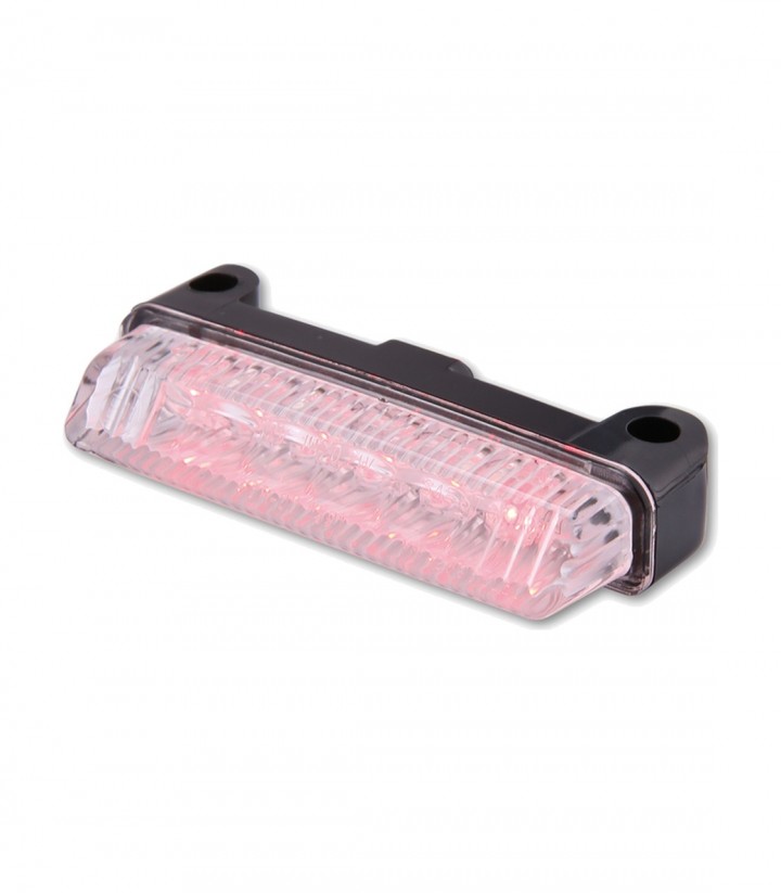Piloto Trasero LED Highsider Mini Negro con Cristal Transparente