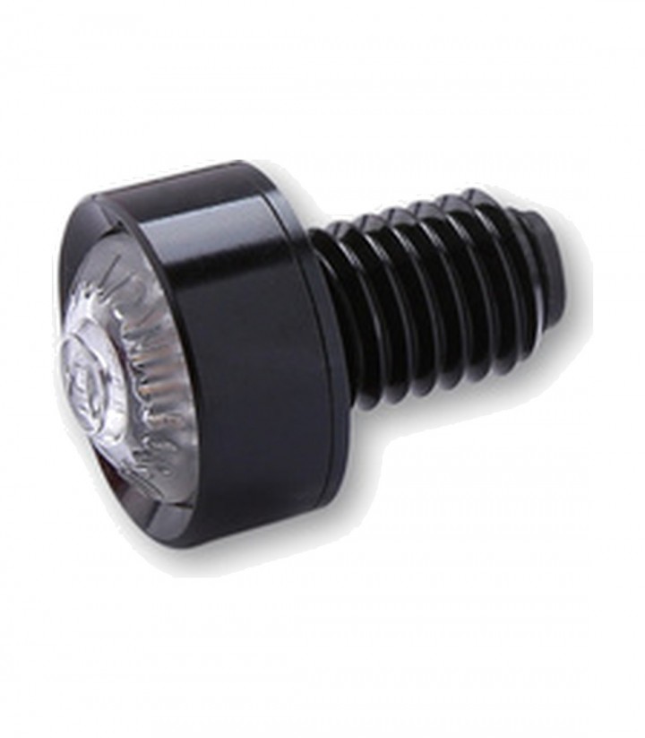 Piloto Trasero LED Highsider Mono Negro con Cristal Translúcido