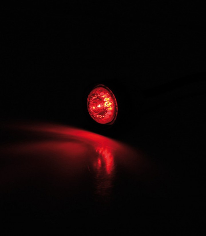 Piloto Trasero LED Highsider Mono Negro con Cristal Translúcido