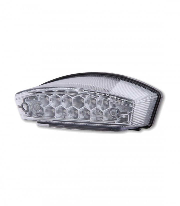 Piloto Trasero LED Highsider Monster Negro con Cristal Transparente