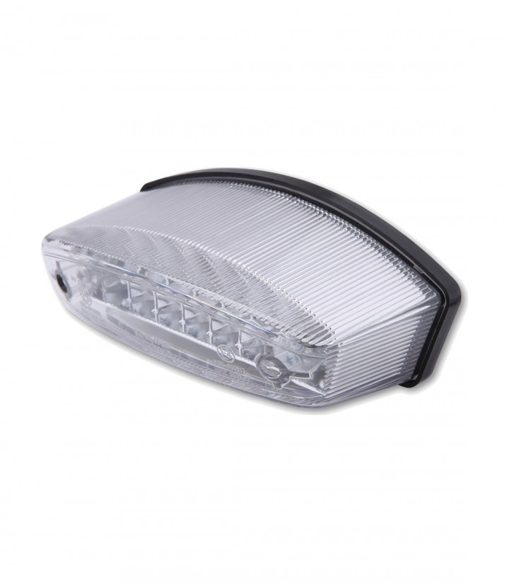 Piloto Trasero LED Highsider Monster Negro con Cristal Transparente