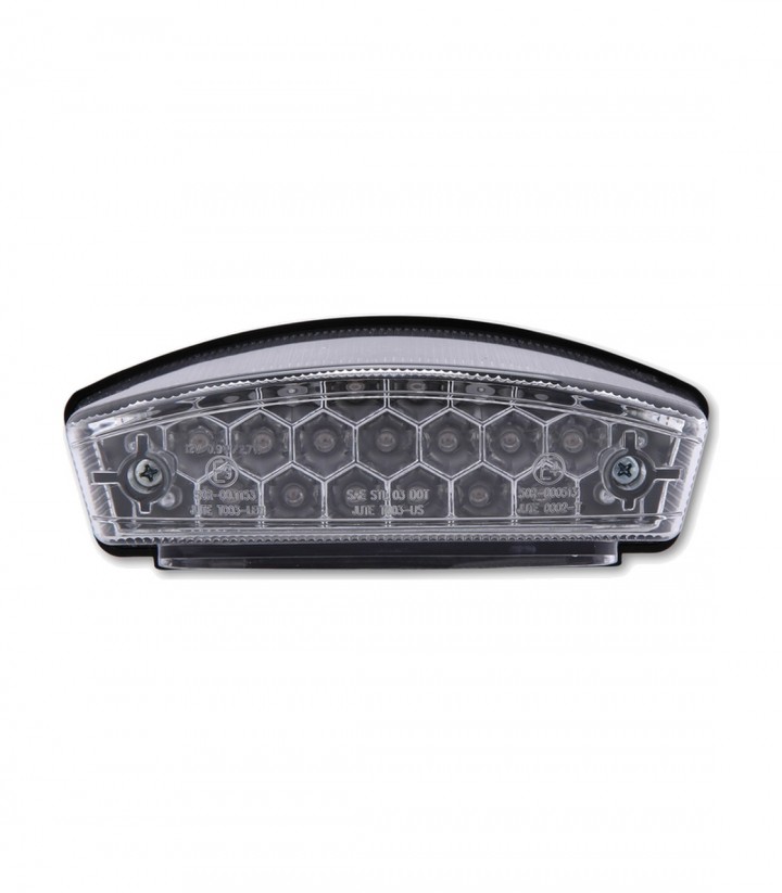 LED-Rücklicht Highsider Monster Schwarz mit klarem Glas