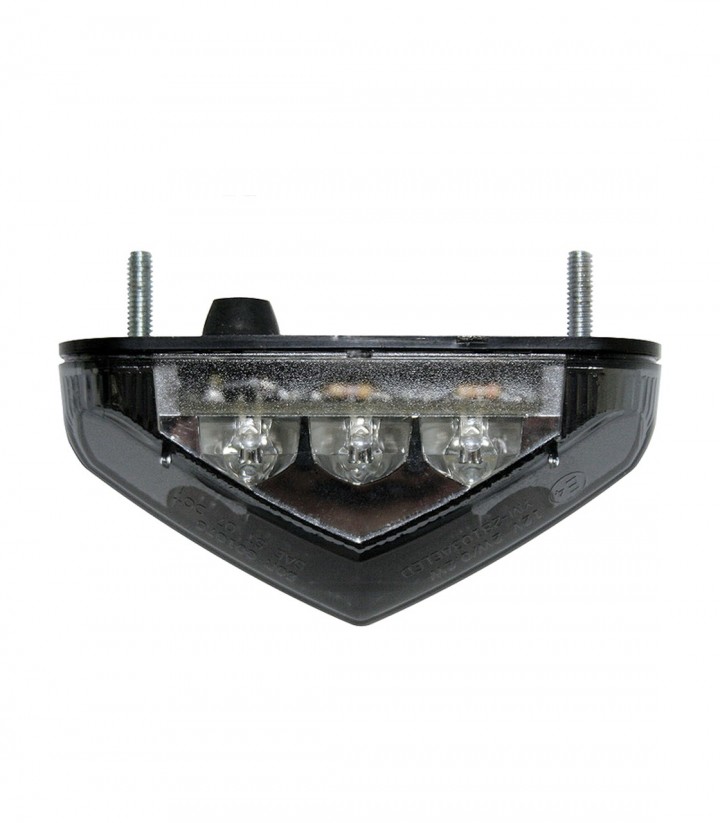 Piloto Trasero LED Highsider Negro con Cristal Ahumado