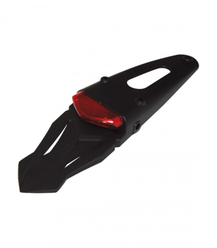 Piloto Trasero LED Highsider Negro con Cristal Rojo