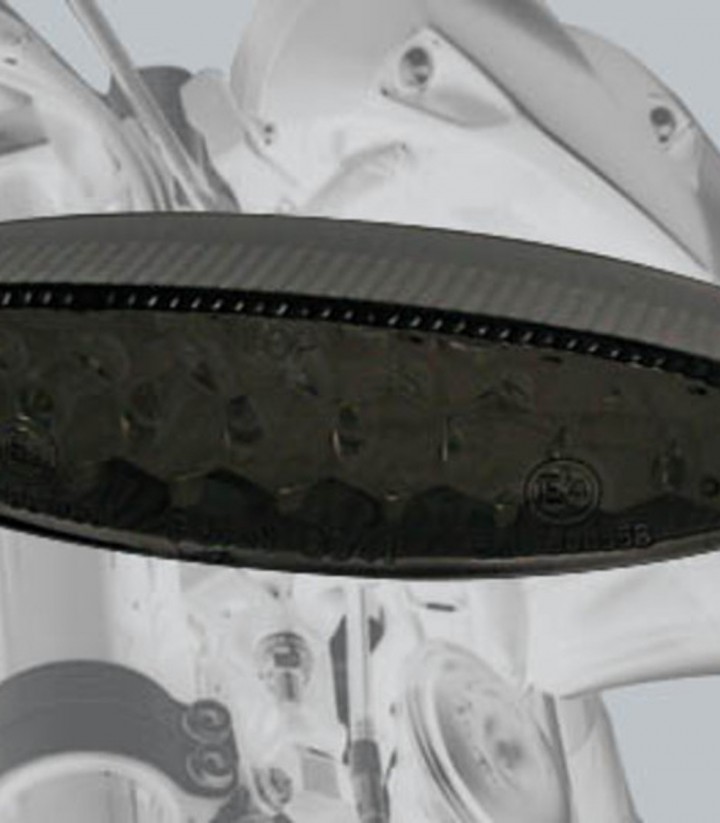 Piloto Trasero LED Highsider Number1 con Luz de Matrícula con Cristal Ahumado