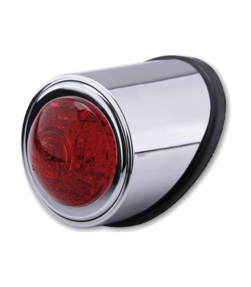 Piloto Trasero LED Highsider Old School Type 1 Cromado con Cristal Rojo