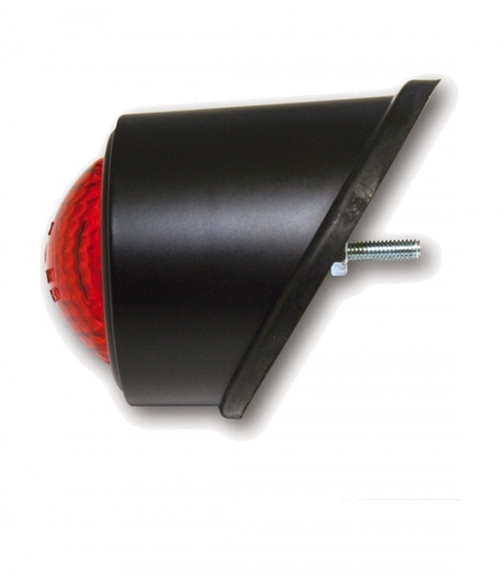 Piloto Trasero LED Highsider Old School Type 1 Negro con Cristal Rojo