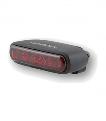 Piloto Trasero LED Highsider Organic Negro con Cristal Rojo