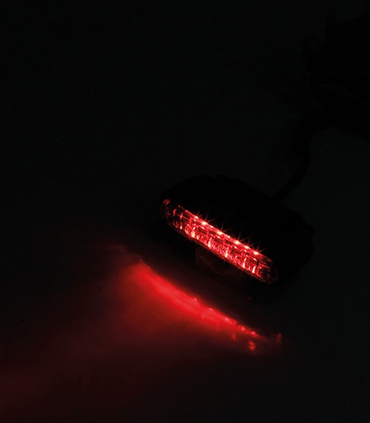 Piloto Trasero LED Highsider Organic Negro con Cristal Rojo