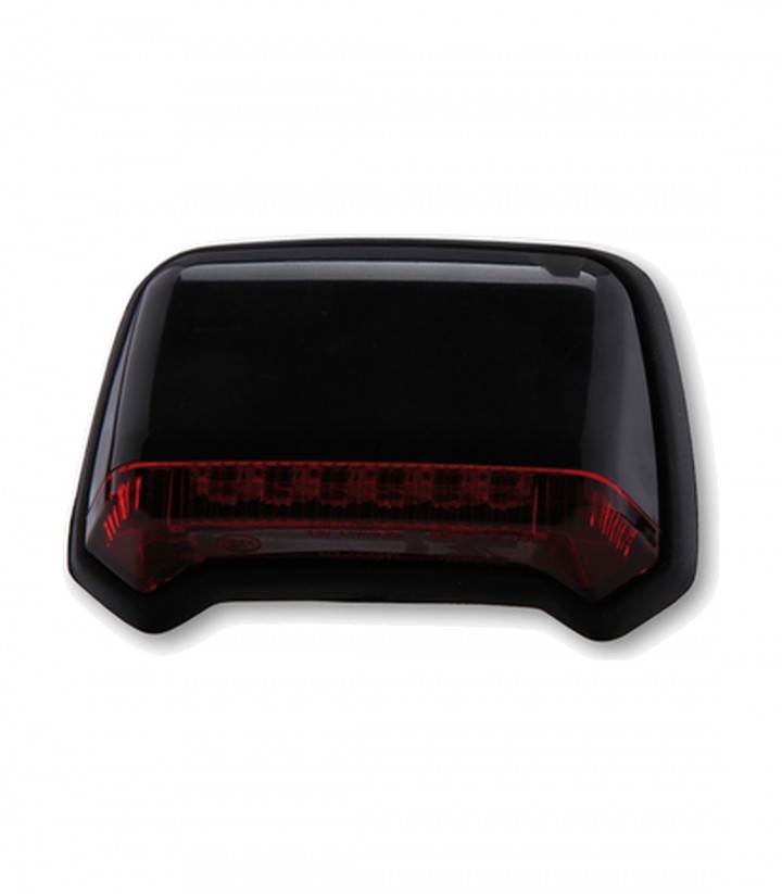 Piloto Trasero LED Highsider para Montaje en Guardabarros Negro con Cristal Rojo