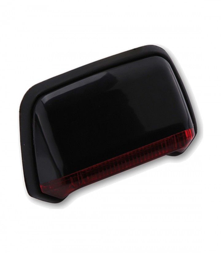 Piloto Trasero LED Highsider para Montaje en Guardabarros Negro con Cristal Rojo