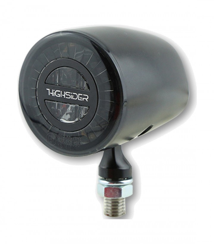 LED-Rücklicht Highsider Rocket Classic Schwarz mit getöntem Glas