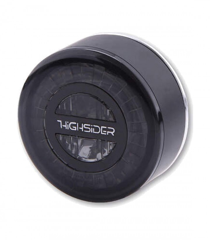 Piloto Trasero LED Highsider Rocket Negro con Cristal Ahumado