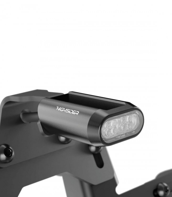 LED-Rücklicht Highsider Split-RS Schwarz mit klarem Glas