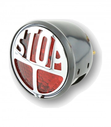 Piloto Trasero LED Highsider Stop Negro con Cristal Rojo