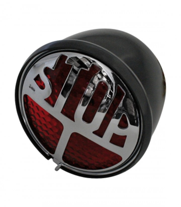 LED-Rücklicht Highsider Stop Schwarz mit rotem Glas