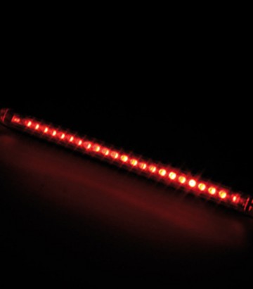 Piloto Trasero LED Highsider String Negro con Cristal Rojo