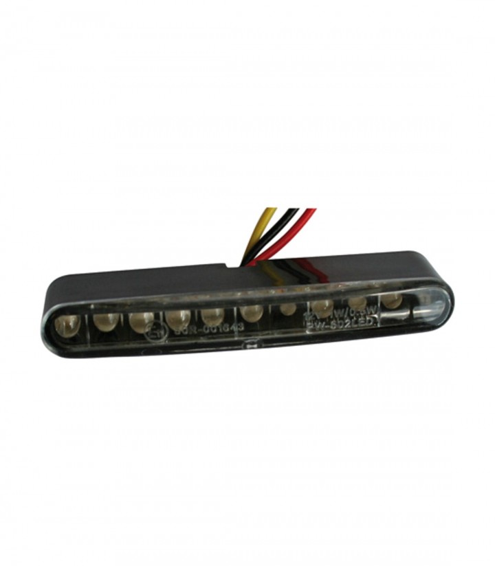 LED-Rücklicht Highsider Stripe Schwarz mit durchscheinendem Glas