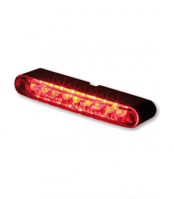 Piloto Trasero LED Highsider Stripe Negro con Cristal Translúcido