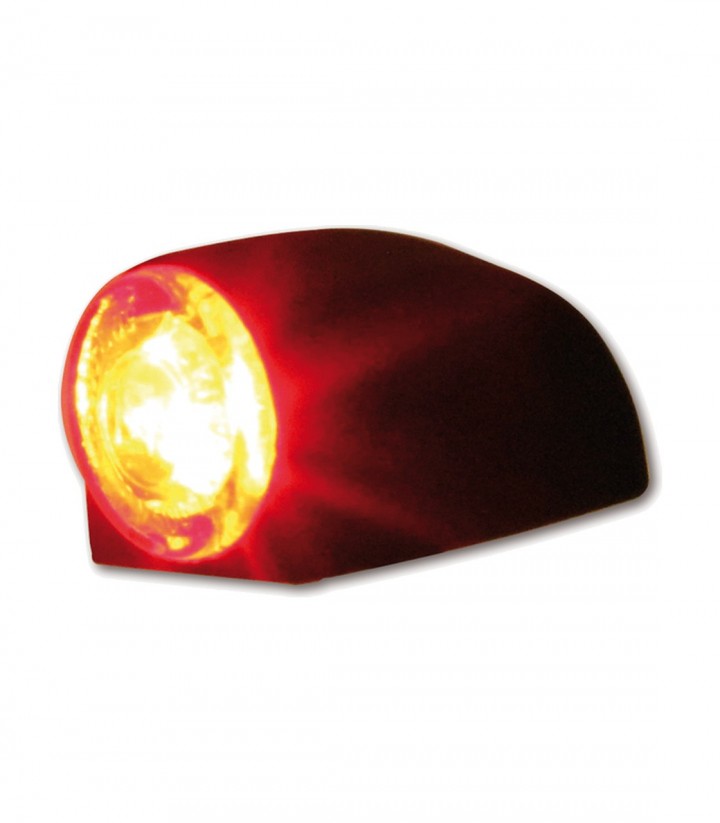 LED-Rücklicht Highsider Ton Three Schwarz mit getöntem Glas