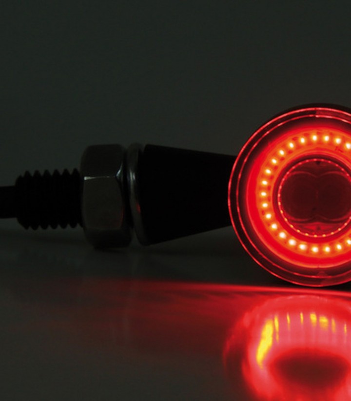 LED-Rücklichter mit Blinker Highsider Apollo Classic Schwarz mit getöntem Glas