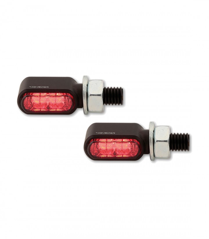 Pilotos Traseros LED con Intermitente Highsider Little Bronx Negro con Cristal Ahumado