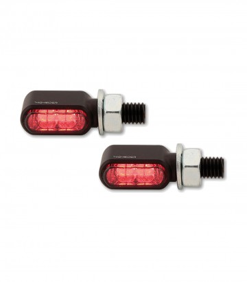 Pilotos Traseros LED con Intermitente Highsider Little Bronx Negro con Cristal Ahumado