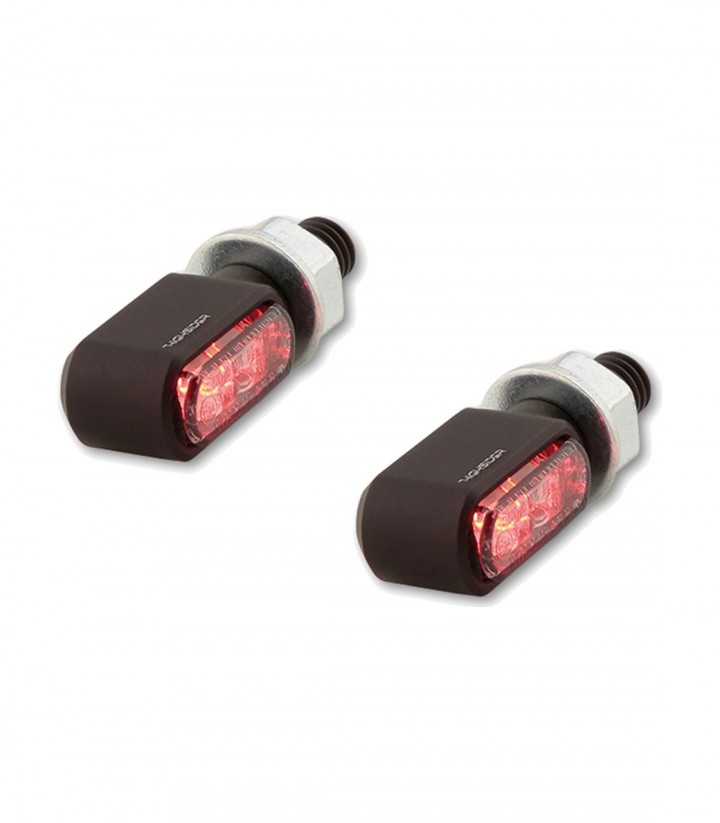 Highsider LED Tail Lights with Turn Signal Little Bronx Black with Smoked Lens