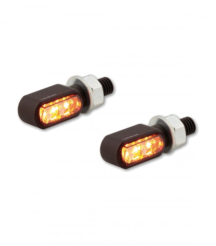 Pilotos Traseros LED con Intermitente Highsider Little Bronx Negro con Cristal Ahumado