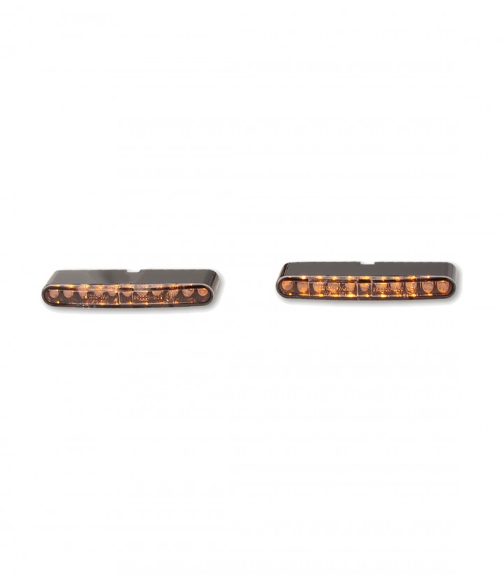 Pilotos Traseros LED con Intermitente Highsider Little Bronx Oro con Cristal Ahumado