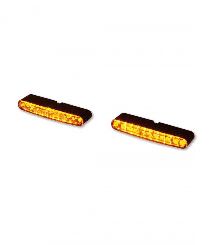 LED-Rücklichter mit Blinker Highsider Little Bronx Gold mit getöntem Glas