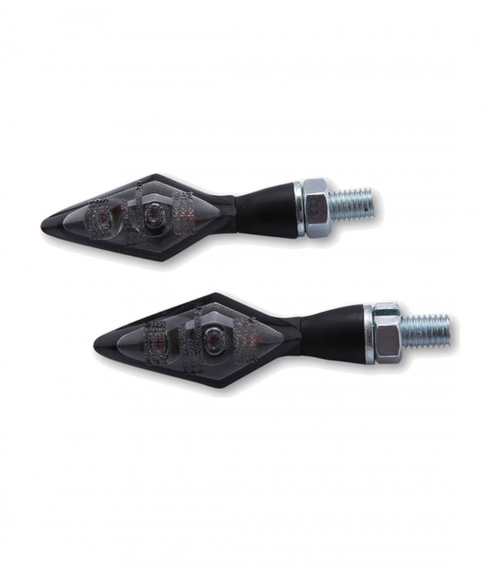 Pilotos Traseros LED con Intermitente Highsider Pen Head Double 3in1 Negro con Cristal Ahumado