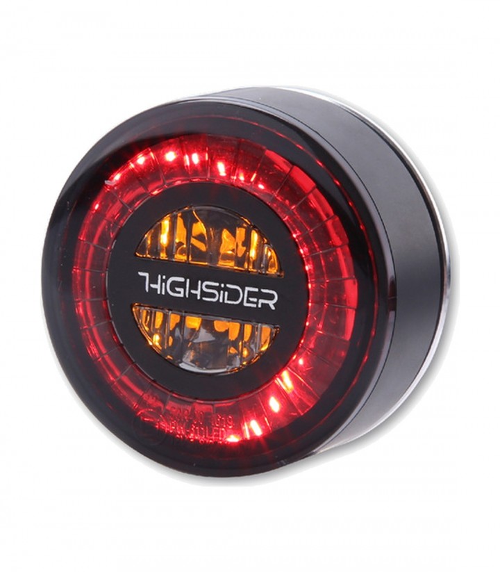 Pilotos Traseros LED con Intermitente Highsider Rocket Module 3in1 Negro con Cristal Ahumado