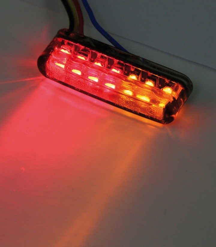Pilotos Traseros LED con Intermitente Highsider Shorty 3in1 con Cristal Ahumado