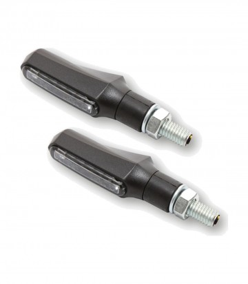 Pilotos Traseros LED con Intermitente Highsider Shorty Fin 3in1 Negro con Cristal Ahumado