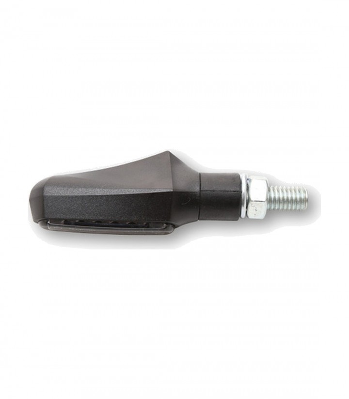 Pilotos Traseros LED con Intermitente Highsider Shorty Fin 3in1 Negro con Cristal Ahumado