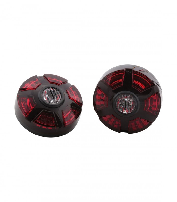 Pilotos Traseros LED con Intermitente para ATV Highsider 3in1 Negro con Cristal Ahumado
