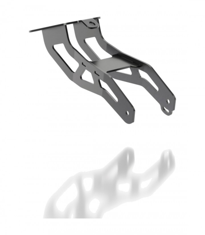 Portamatrículas Highsider Akron-RS en Negro para Aprilia RS 660 (20-26), RS 660 EXTREMA (23-24), RS 660 Factory (25-26), RS 660