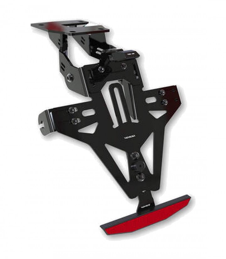 Portamatrículas Highsider Akron-RS en Negro para BMW S 1000 R (23-24), S 1000 R ABS (0D52) (19-22), S 1000 RR (23-25), S 1000 RR