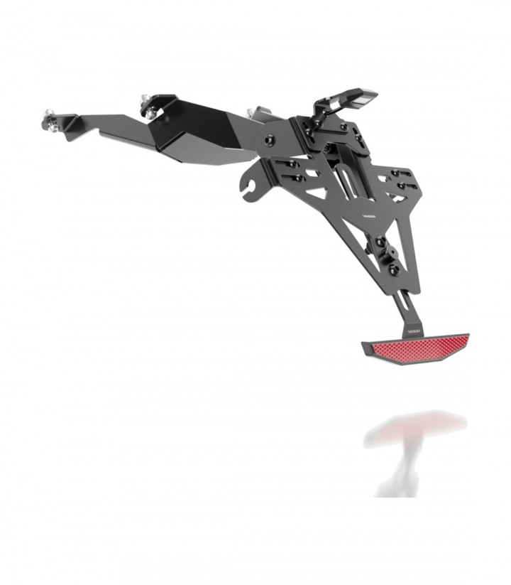Portamatrículas Highsider Akron-RS en Negro para Honda CB 125 R NEO Sport Cafe ABS (18-24)